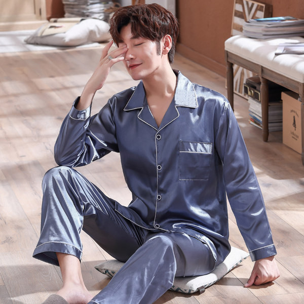 Pijamale pentru bărbați - cu guler clasic