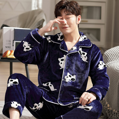 Új modell kétrészes tollpizsama férfiaknak