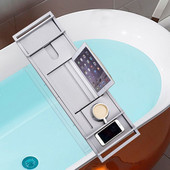 Primljena je višenamjenska polica za kadu protiv klizanja, prilagodljiva polica za kadu