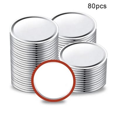 80/100 vnt. įprasti burnos konservavimo dangteliai 70/86 mm masoniniai stiklainiai konservavimo dangteliai. Daugkartinio naudojimo padalinto tipo dangteliai, nepraleidžiantys nuotėkio, priedas LBS pristatymas