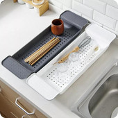 Paprastas ir praktiškas ištraukiamas nutekėjimo vonios rėmas Vonios plastikinis vonios lentyna laikymo stovas Vonios padėklas Vonios lentyna