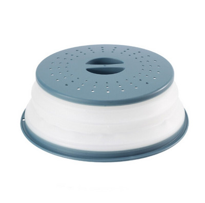 Sulankstomas mikrobangų krosnelės dangtelis sulankstomas silikoninis mikrobangų lėkštės dangtelis, koštuvas vaisinėms daržovėms 10,5 colio