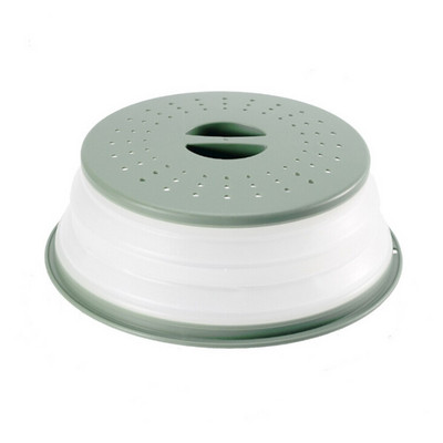 Sulankstomas mikrobangų krosnelės dangtelis sulankstomas silikoninis mikrobangų lėkštės dangtelis, koštuvas vaisinėms daržovėms 10,5 colio