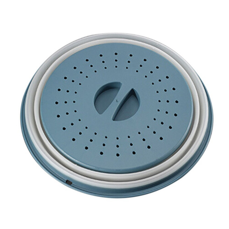 Sulankstomas mikrobangų krosnelės dangtelis sulankstomas silikoninis mikrobangų lėkštės dangtelis, koštuvas vaisinėms daržovėms 10,5 colio