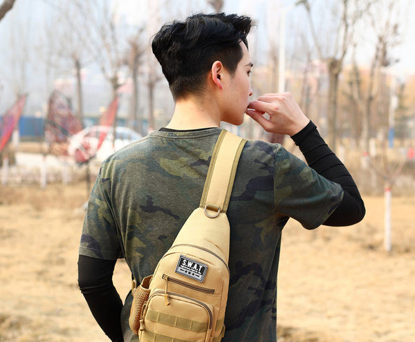 Tekstilinė vyriška rankinė su logotipu