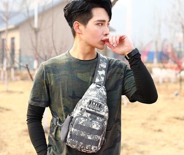 Tekstilinė vyriška rankinė su logotipu