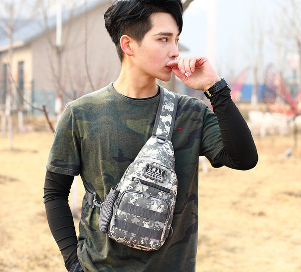 Tekstilinė vyriška rankinė su logotipu