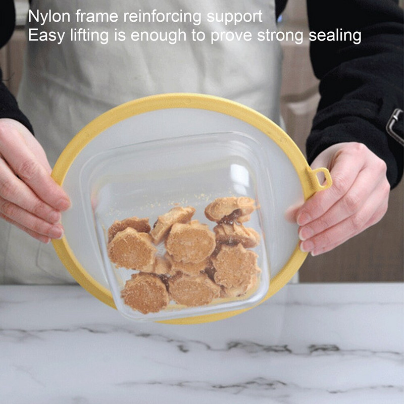 Capac capac pentru cutii de alimente din silicon Capace extensibile Huse reutilizabile etanșe pentru împachetare pentru alimente, care păstrează proaspătă etanșare, capac de ambalare a bolului, vase de bucătărie