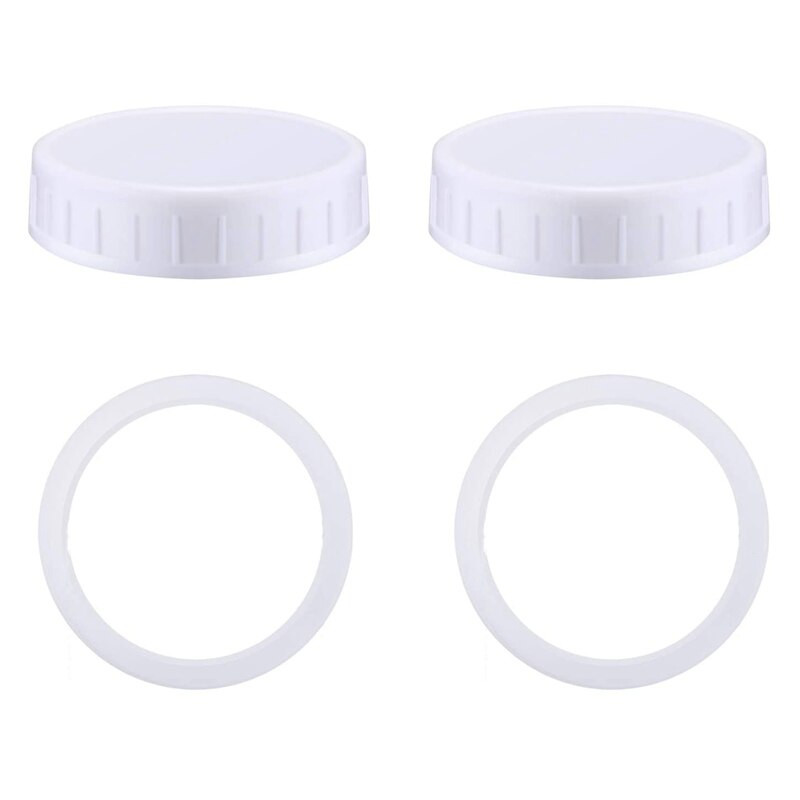 Műanyag normál szájú befőttesüveg fedelek golyókhoz, kerrekhez és egyéb élelmiszerekhez, fehér műanyag tároló kupakok 20 db