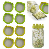 4 Pack Sprouting Lid Stand Πτυσσόμενα Sprouter Μαύρα αντιολισθητικά ικριώματα για καπάκι βάζου Mason
