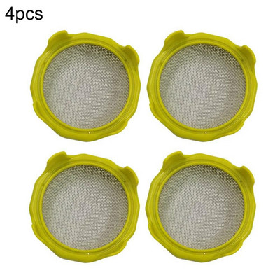 4 Pack Sprouting Lid Stand Πτυσσόμενα Sprouter Μαύρα αντιολισθητικά ικριώματα για καπάκι βάζου Mason