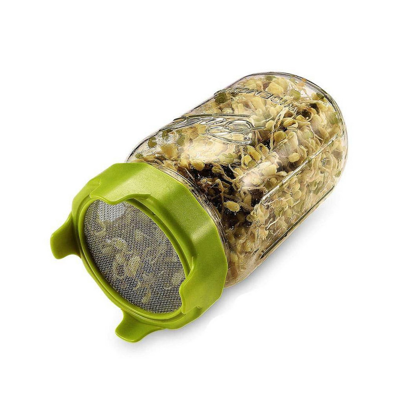 4 Pack Sprouting Kaas seisab kokkupandav Sprouter must libisemiskindlad tellingud Masoni purgi kaane jaoks