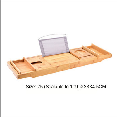 Produžetak od bambusa, protuklizni, višenamjenski produžni kadi Organizator za kadu Neklizajuća polica za pladanj Knjiga Vino Tablet