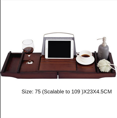 Produžetak od bambusa, protuklizni, višenamjenski produžni kadi Organizator za kadu Neklizajuća polica za pladanj Knjiga Vino Tablet