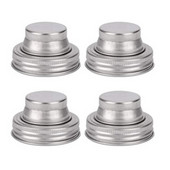 Poklopac šejkera za staklenke od 4 komada, nehrđajući nehrđajući čelik, suho trljanje - koktel, mješavina začina, brašno, šećer