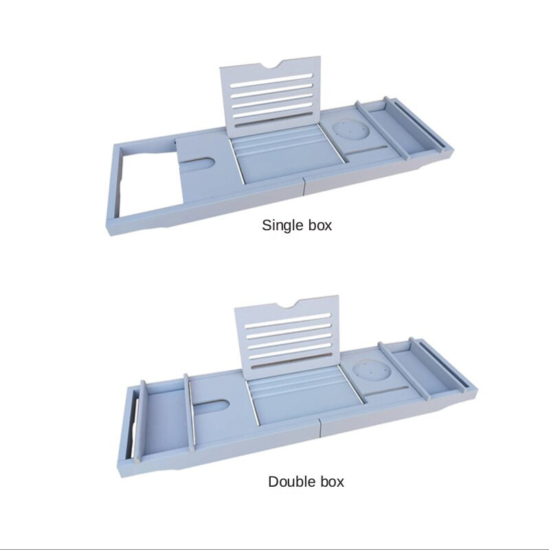 Tavă extensibilă pentru cadă din bambus Tavă pentru cadă de baie Cartea Suport pentru tabletă cu vin Raft de lectură Organizator pentru baie Suport inferior antiderapant