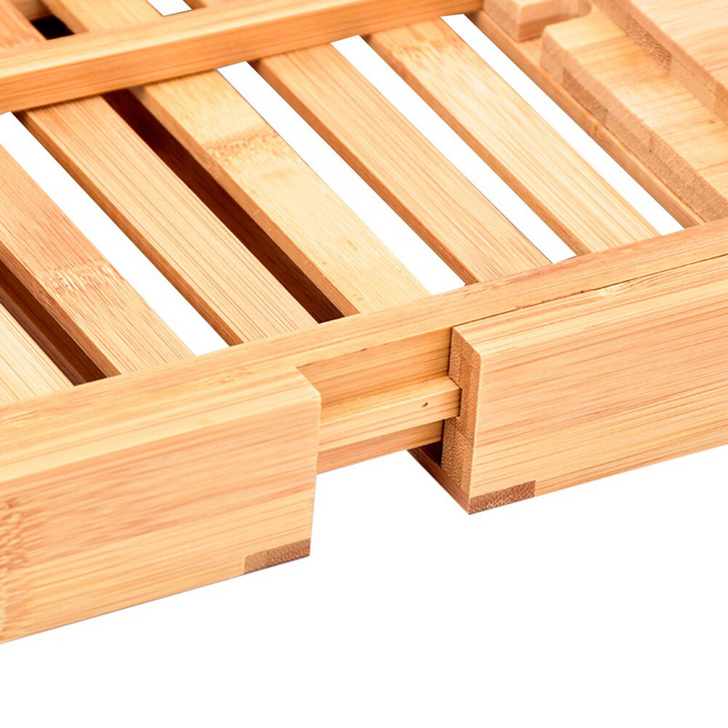 Tava Baie Bambus Retractabil Multifunctional Tavi Din Lemn Suport Cartea Stil Modern