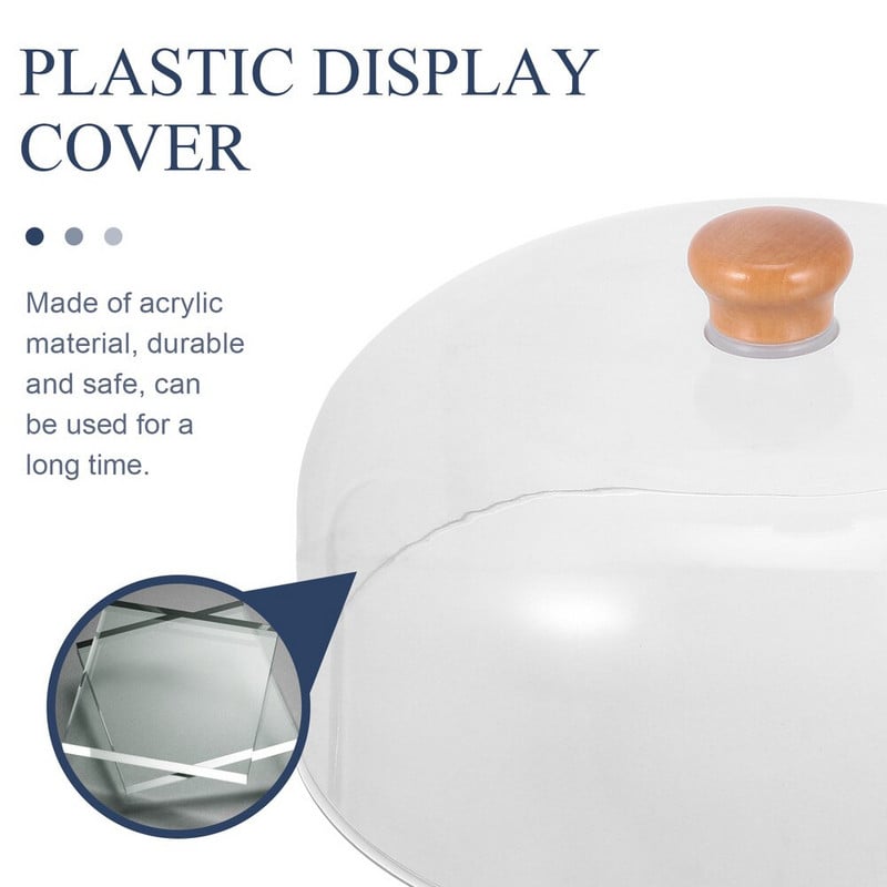 Viršelis torto dangčiai kupolas skaidrus apsauginis desertinis ekranas, serviravimo stalas, buitinis dangtis apvalus, praktiškas indų gaubtas