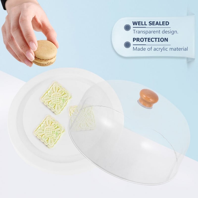 Viršelis torto dangčiai kupolas skaidrus apsauginis desertinis ekranas, serviravimo stalas, buitinis dangtis apvalus, praktiškas indų gaubtas