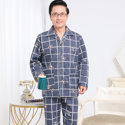 Set pijama bărbați din două piese în carouri