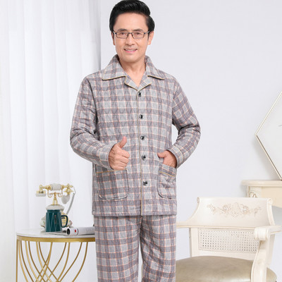 Set pijama bărbați din două piese în carouri