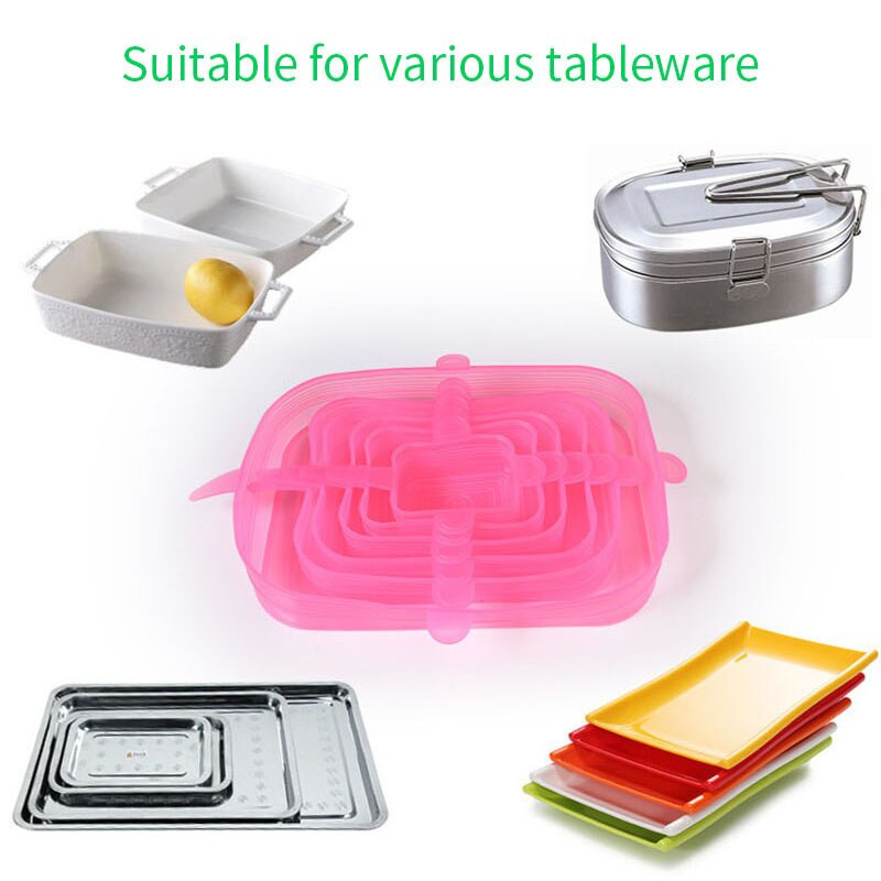 12kom/6kom Silikonski poklopac za hranu za višekratnu upotrebu, rastezljivi poklopci, univerzalni omot za hranu, silikonski poklopac za svježinu, rastezljivi poklopac