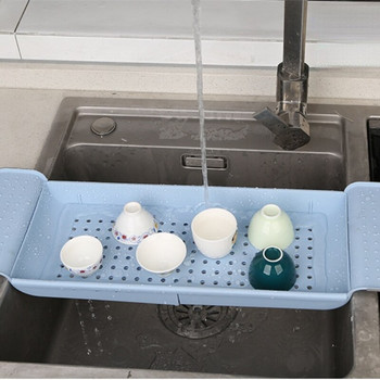 Δίσκοι μπανιέρας Αποθήκευση μπάνιου Πλαστικό Υλικό PP Μπανιέρα Νεροχύτης Κουζίνας Κλιμακούμενη ράφι αποθήκευσης Δίσκος μπανιέρας πολλαπλών χρήσεων