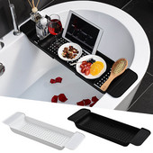 Stalak za odlaganje kade na uvlačenje Posuda za kadu Polica za kadu Višenamjenski kupaonski alati Polica za odlaganje ručnika Držač odvoda za kuhinjski sudoper