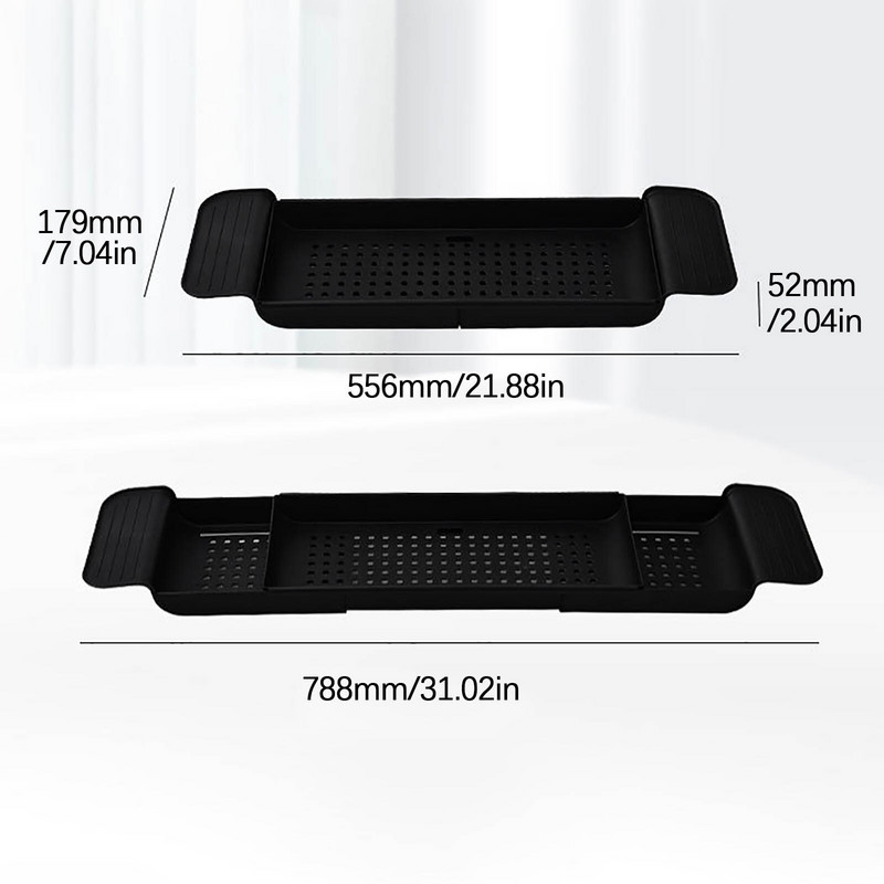 Stalak za odlaganje kade na uvlačenje Posuda za kadu Polica za kadu Višenamjenski kupaonski alati Polica za odlaganje ručnika Držač odvoda za kuhinjski sudoper