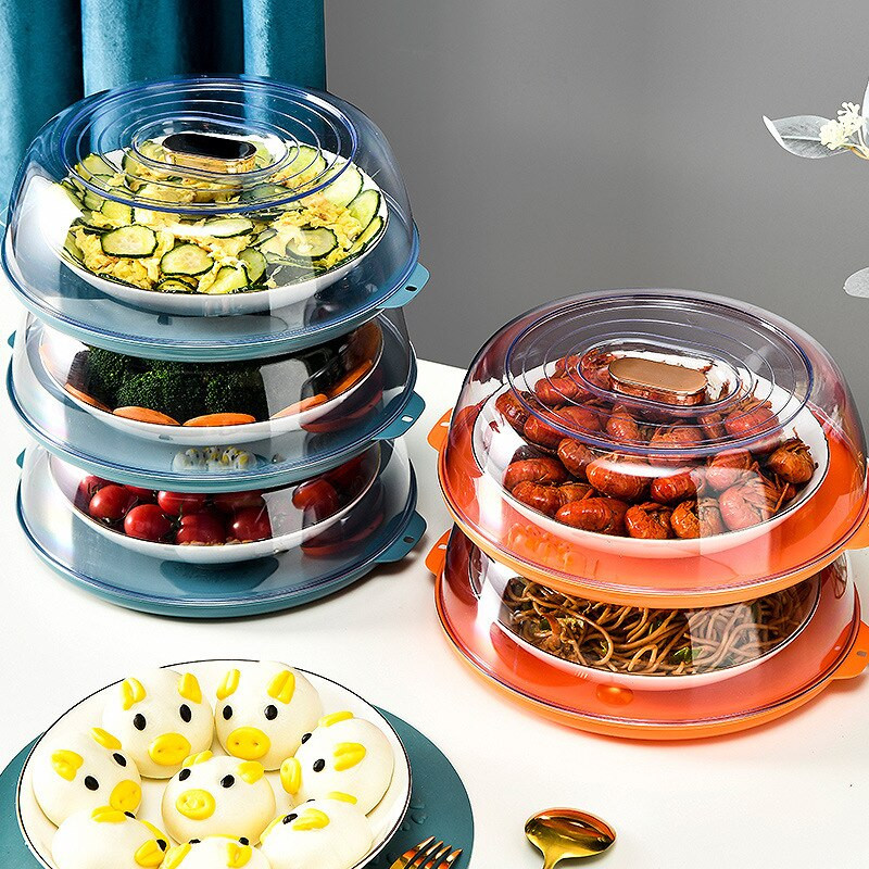 Višeslojni poklopci za očuvanje topline koji se mogu složiti učinkovito izoliraju prašinu Kuhinjska kutija za pohranu Prozirni kanister za hranu Održava svježinu