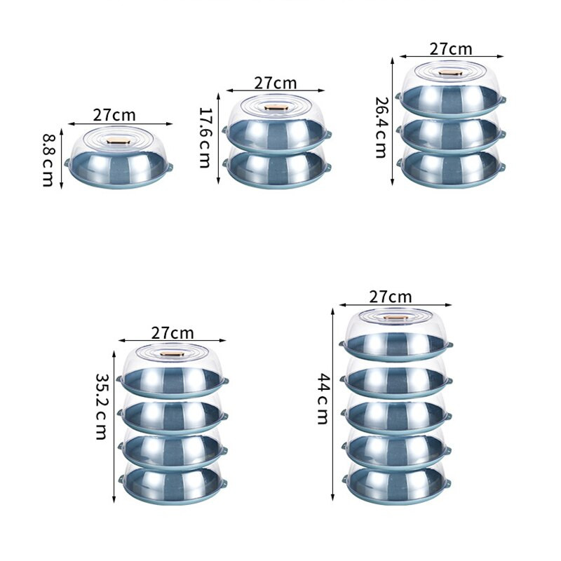Višeslojni poklopci za očuvanje topline koji se mogu složiti učinkovito izoliraju prašinu Kuhinjska kutija za pohranu Prozirni kanister za hranu Održava svježinu