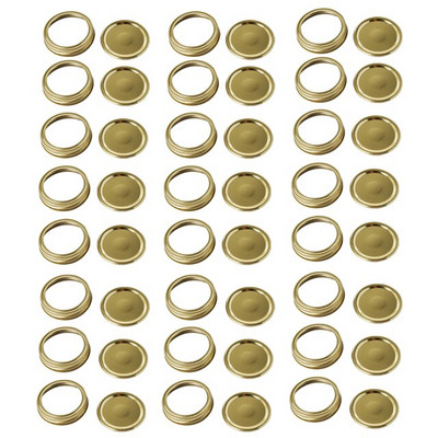 Poklopci za konzerviranje masonskih staklenki s običnim otvorom od 70 mm, srebrni poklopci otporni na curenje za višekratnu upotrebu sa silikonskim brtvenim prstenovima