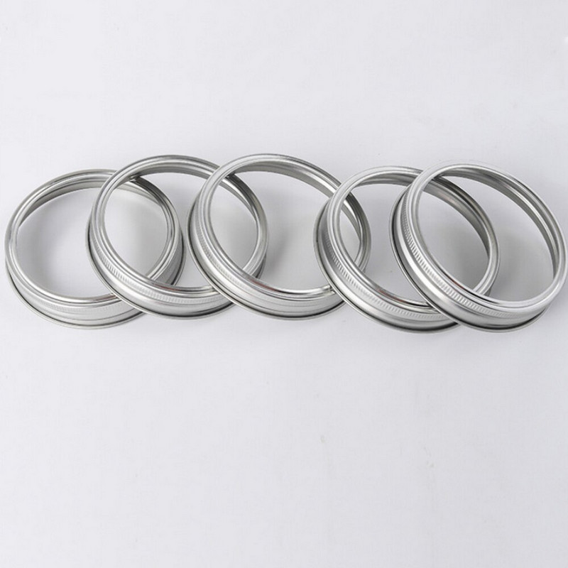 Poklopci za konzerviranje masonskih staklenki s običnim otvorom od 70 mm, srebrni poklopci otporni na curenje za višekratnu upotrebu sa silikonskim brtvenim prstenovima