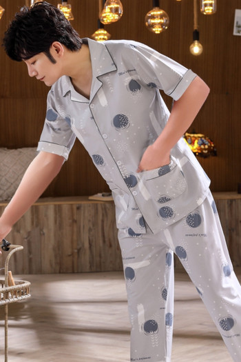 Мъжка пижама от две части с къс ръкав 