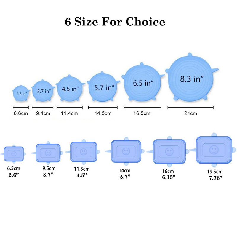 12 komada silikonskih navlaka za hranu za višekratnu upotrebu, rastezljivih poklopaca, elastičnih podesivih zdjelica, navlaka za mikrovalnu pećnicu, kuhinjska folija, silikonske kapice koje čuvaju svježinu