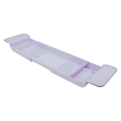 Ištraukiama vonios laikymo lentyna Vonios padėklo lentyna Plastikinė keičiamo dydžio nutekėjimo lentyna Daugiafunkcis rankšluosčių laikiklis lentyna vonios kambario įrankiai
