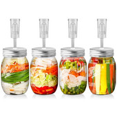 4 τμχ Καπάκια Ζύμωσης λαχανικών Καλύμματα Kit Food Making Multi-functional Easy Clean Home DIY for Mason κανονικά βάζα