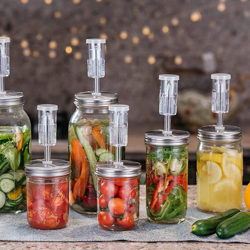 4 tk Köögiviljade kääritamise kaaned, kaaned, komplekt Toidu valmistamine Multifunktsionaalne Easy Clean Home meisterdamine Masoni tavaliste purkide jaoks