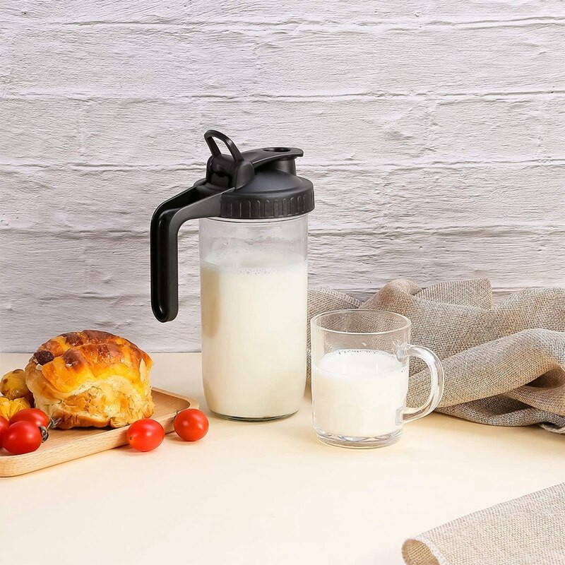 Új széles szájú befőttesüveg fedelek, 2 db felnyitható kupakos fedél fogantyúval és 2 db szivárgásmentes tömítésű fedél élelmiszerek tárolására