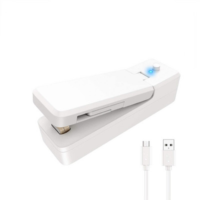 Мини уплътнител за торбички 2 в 1 акумулаторна преносима торбичка Вакуумен топлинен уплътнител и резачка за пластмасови закуски PVC торбички Кампания за пикник на открито