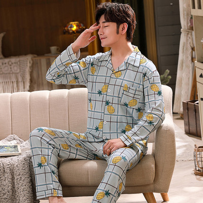 Muška dvodijelna pidžama dugih rukava