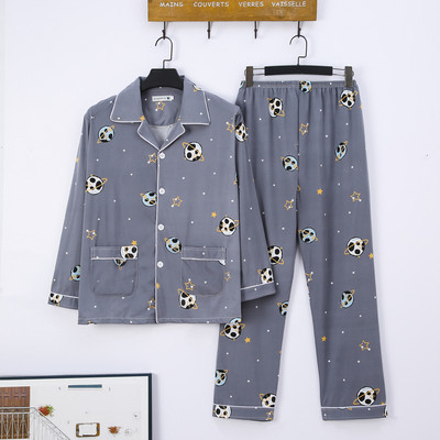 Muška dvodijelna pidžama dugih rukava