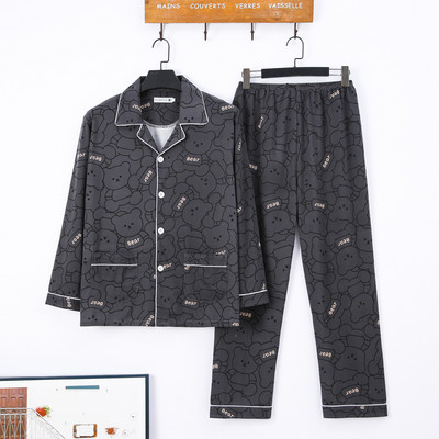 Muška dvodijelna pidžama dugih rukava