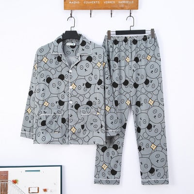 Muška dvodijelna pidžama dugih rukava