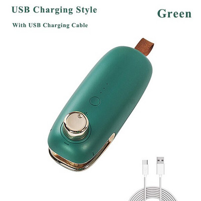 Преносим USB уплътнител за торби Мини машина за вакуумно запечатване Ръчен термоуплътнител Кухненска опаковъчна машина за торбички за чипс Чанти за съхранение на храна