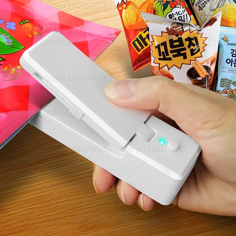 Мини уплътнител за торбички Машина за запечатване на затваряне на храна Термични пластмасови торбички Уплътнител Опаковка Топлинни аксесоари Опаковка Кухненско съхранение