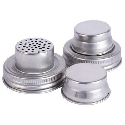 Veká do šejkra Mason Jar, 2 balenia, koktaily alebo váš najlepší suchý shaker - zmiešajte korenie, múku z dredže, cukor a ďalšie - hodí sa do akéhokoľvek bežného šejkra.