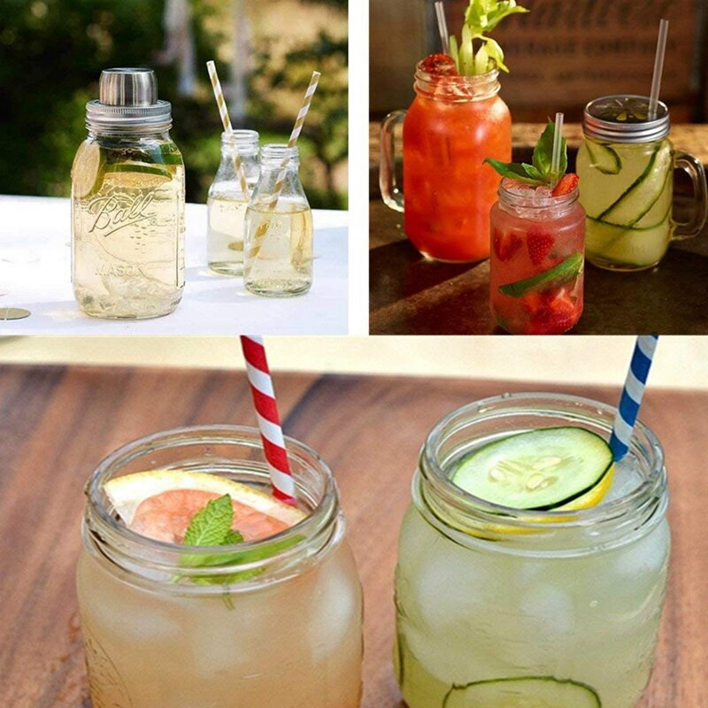 Veká do šejkra Mason Jar, 2 balenia, koktaily alebo váš najlepší suchý shaker - zmiešajte korenie, múku z dredže, cukor a ďalšie - hodí sa do akéhokoľvek bežného šejkra.