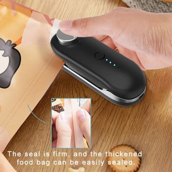 Μίνι φορητή τσάντα Heat Sealer USB Επαναφορτιζόμενη φορητή θέρμανση Αποθήκευση τροφίμων Πλαστικό κλιπ μηχανής σφράγισης με μαγνήτη DropShip