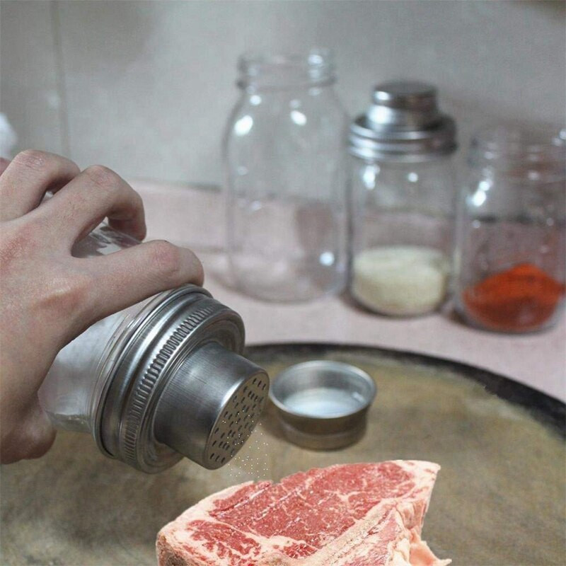 Mason Jar Shaker Lids 2 csomag shake koktélok vagy a legjobb száraz dörzsölés – keverje össze a fűszereket, a kotrólisztet, a cukrot és egyebeket – minden normál hétköznapra alkalmas